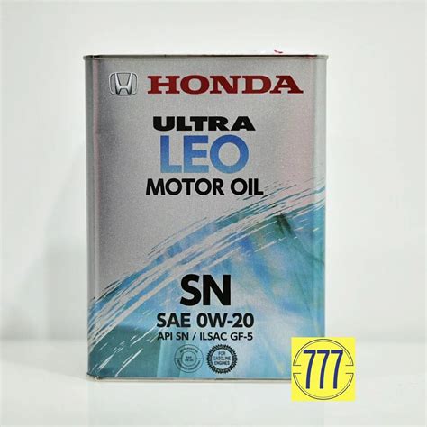 Honda Engine Oil W Ultra Leo Sn Gf Fully Synthetic L Shopee