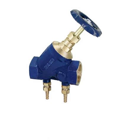 Zoloto Bronze Double Regulating Balancing Valve Screwed With Nozzl