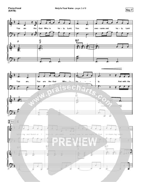 Holy Is Your Name Sheet Music Pdf Dennis Jernigan Praisecharts