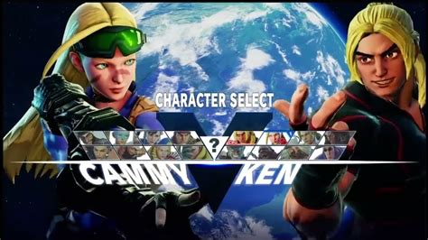 Street Fighter 5 Character Select Youtube