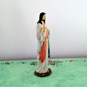 Vintage Jesus Statue Devine Mercy Statue Religious Statue Lord Jesus