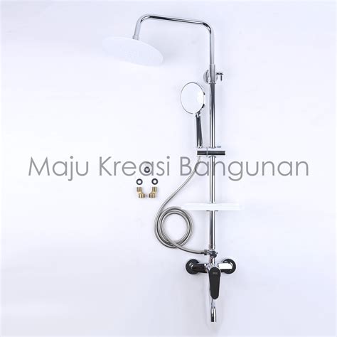 Jual Shower Column Bulat Tiang Set Kran Mixer Panas Dingin Hot Cold Skl