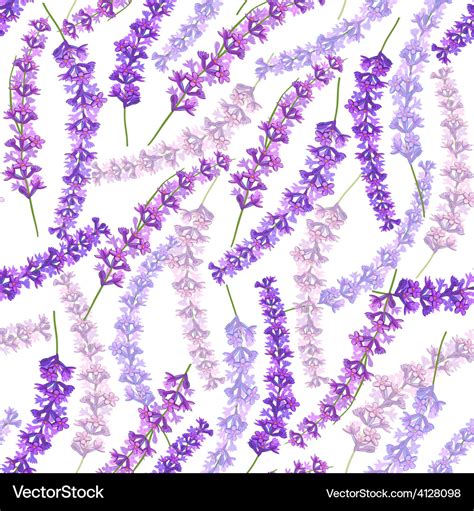 Lavender Seamless Pattern Royalty Free Vector Image