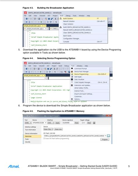 Atsamb Blusdk Smart Simple Broadcaster Getting Started Guide Atmel