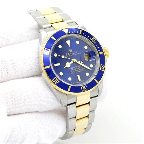 Vendesi Rolex 16613LB Submariner 18K SS With Blue Dial Per 11 490 Da