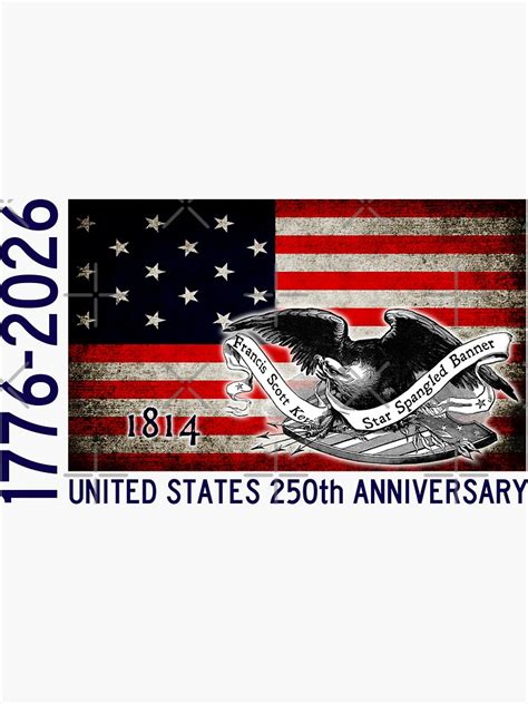 "USA 250th Anniversary - Star Spangled Banner" Sticker for Sale by hometowndesign | Redbubble