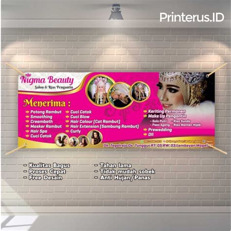 Jual Spanduk Banner Cosmetik Salon Kecantikan Ukuran 3x1 Shopee Indonesia