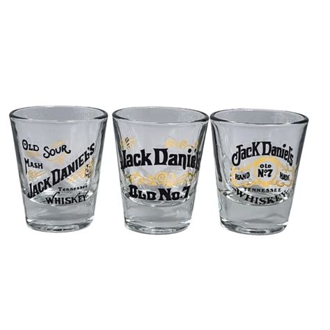 Jack Daniels Old No Tennessee Whiskey Shot Glasses Set Of Old Sour