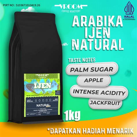 Jual Kopi Arabika Ijen Natural Java Biji Kopi Matang Bubuk 1kg Shopee