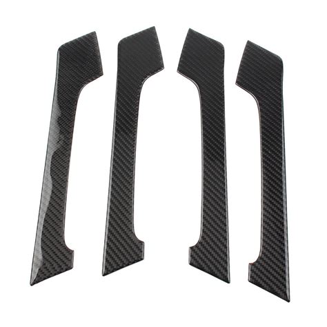 4 Pcs Interior Door Handle Trim Black For Toyota Land Cruiser Prado