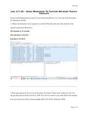 Analyzing Network Traffic With Wireshark For CSIS 330 Assignment