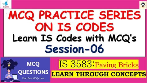 Civil Engineering Most Expected Mcq S On Is Codes Mcq Practice Series P