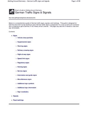 Fillable Online Brian S Guide To Getting Around Germany Fax Email Print