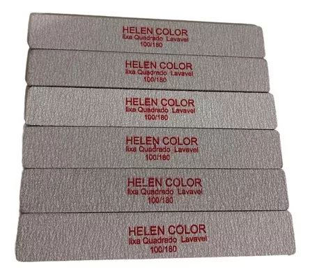 40 hojas de lija Helen Color 100 180 cuadradas para uñas de gel