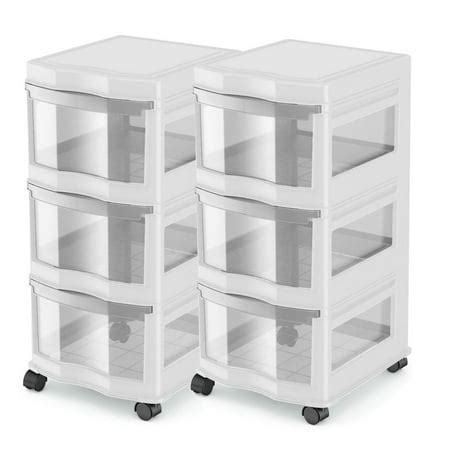 Life Story Classic 3 Shelf Storage Organizer Plastic Drawers, White (2 Pack) - Walmart.com