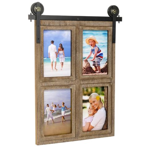 Buy Excello Global Productsbarndoor Collage Frame Holds Four X Photos