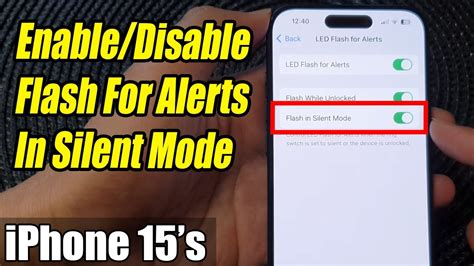 Iphone Pro Max How To Enable Disable Flash For Alerts In Silent