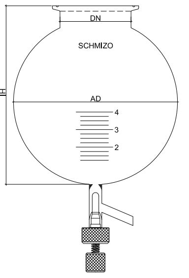 Rundkolbengef Ss Mit Bodenauslauf Schmizo Swiss Scientific Glass