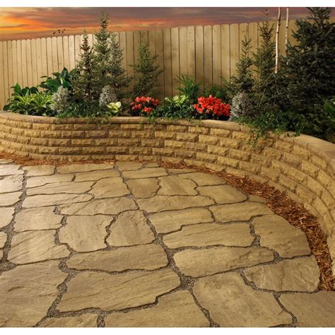 Anchor Block Tan/Brown Footnotes Patio Stone (Common: 15-in x 20-in ...