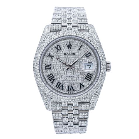 Rolex Datejust 126300 41MM Silver Diamond Dial With 14.75 CT Diamonds ...