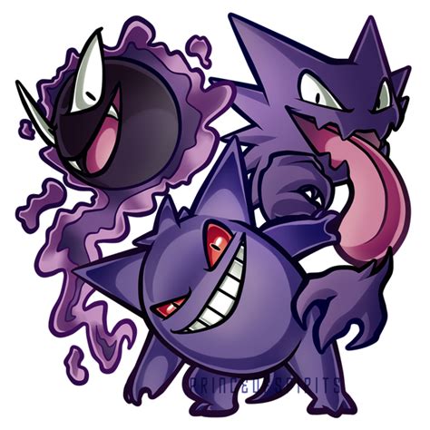 Gastly Haunter And Gengar By Princeofspirits On Deviantart Gengar