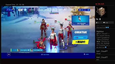 Merry Christmas🎄🎄 Playing Squads 1v1s Boxfights Fortnite Live Like And Sub💙💙 Youtube