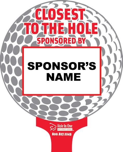 Golf Contest Sponsor Signs From Just $20 | Hole In One International