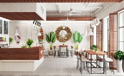 Ocean Coffee Concept On Behance Cafe Interior Design Coffee Shop