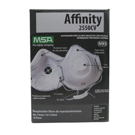 Respirador MSA Affinity 2550CV Vapores Orgánicos