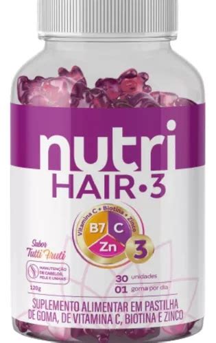 Suplemento Alimentar Em Goma Nutri Hair 3 Nutrihealth MercadoLivre