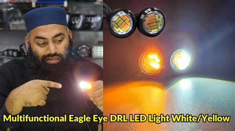 Universal Multifunctional Eagle Eye DRL LED Light White Yellow Light