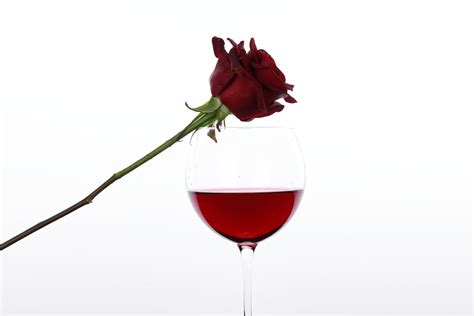 Red Rose on Wine Glass · Free Stock Photo