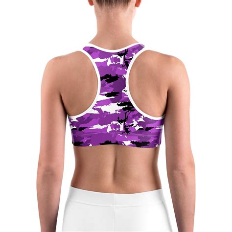 Purple Camo Sports bra