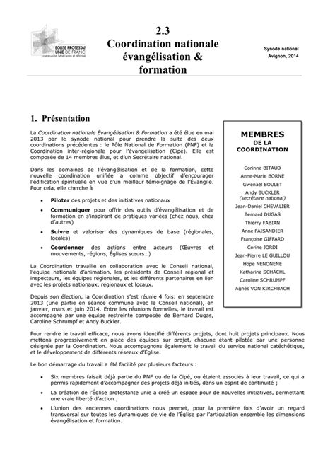 PDF equipe mission La Drôme en synode Anciens Et Réunions PDF