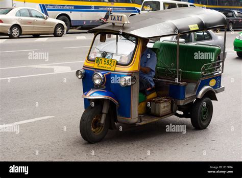 A Tuk Tuk In Bangkok Thailand Tuk Tuks Or Rickshaws Are A Cost