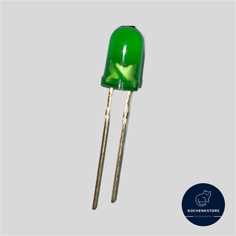 Jual Lampu LED 5mm Diode Hijau Super Bright Green Diffused Shopee