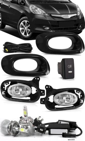 Kit Farol de Milha Neblina Honda Fit 2012 2013 2014 Botão Painel Kit