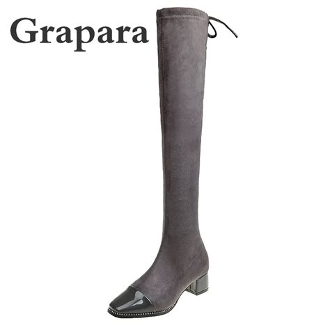 Faux Suede Slim Ladies Boots Sexy Over The Knee High Women Boots Female