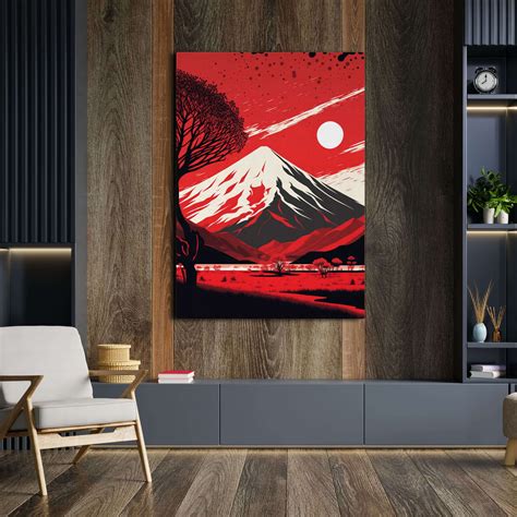 Red Minimal Japanese Art | MusaArtGallery™