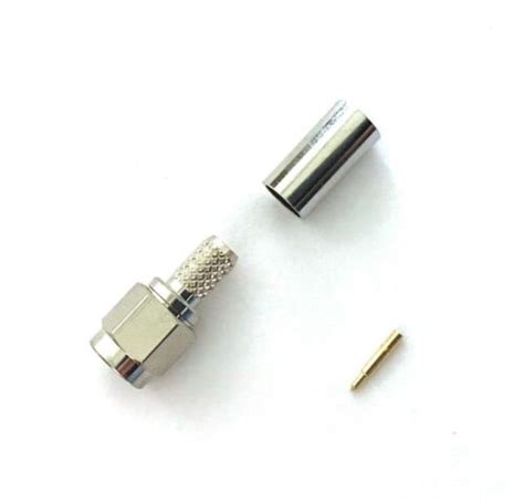 Pk Sma Male Plug Crimp Rf Coaxial Coax Connector For Rg Rg Lmr