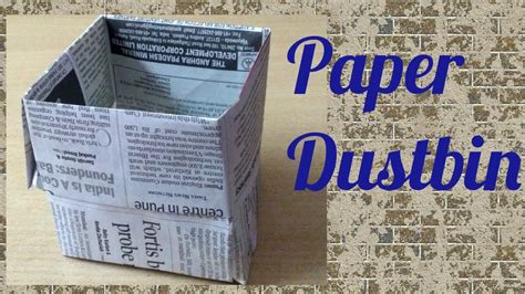 How To Make An Origami Trash Bin Garbage Can Paper Crafts Instructions