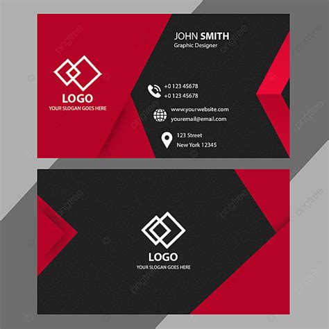 Red And Black Business Card Template Template Download on Pngtree