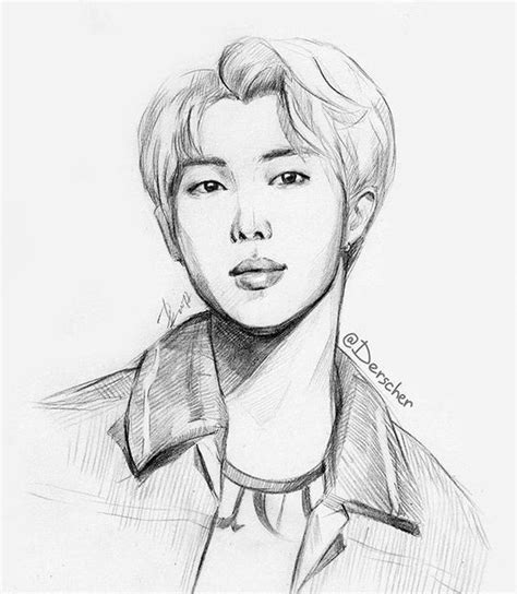 Rm Bts Bts Desenho Desenho De Rosto Desenhos Deviantart