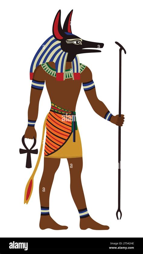 Ancient Egypt Anubis God Of Death Royalty Free Vector Image Stock