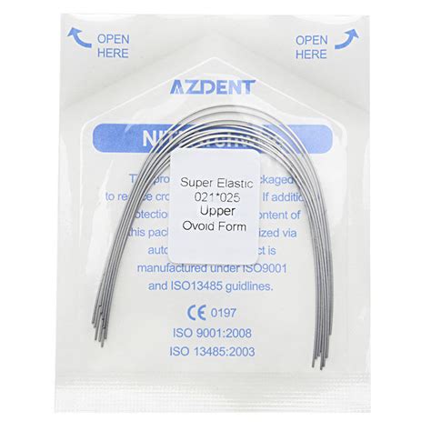 20Pqts Dental Ortodoncia Arco Super Elástico Niti Arco de Alambre