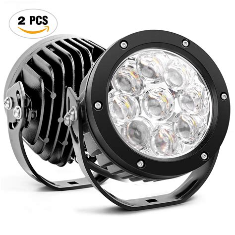 LED Work Light Nilight 2PCS 4 7Inch 45W Spot Round Led 4000LM Off Road