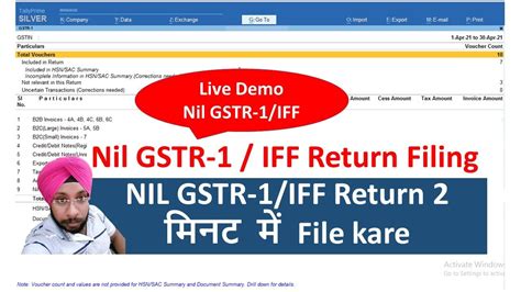 How To File Nil Gstr Return Nil Gstr Iff Return Filing Monthly