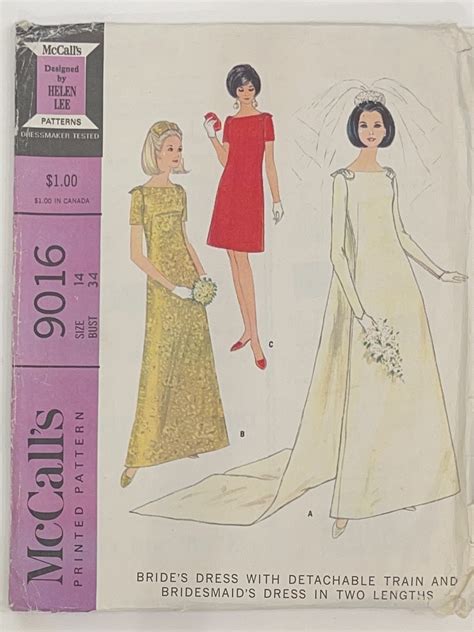 1960 S Vintage McCalls Pattern No 9016 Sewing Pattern 60s McCalls