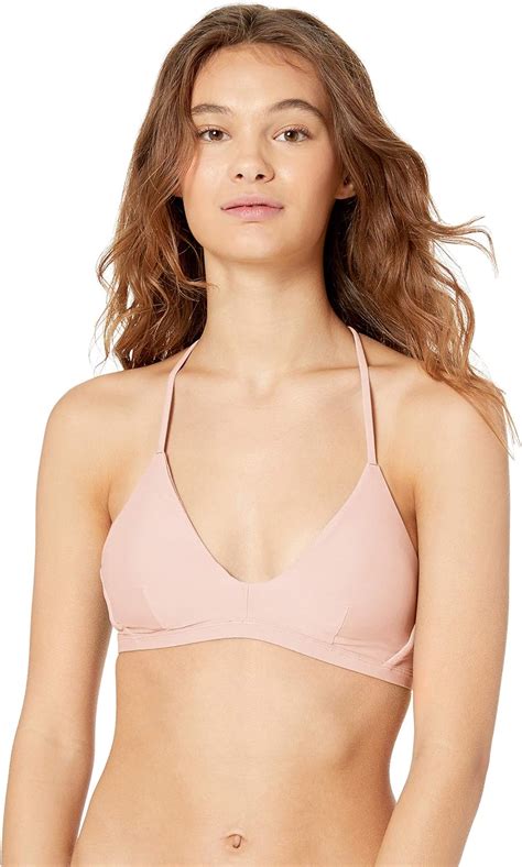Amazon Hurley Women S Quick Dry Compression Solid Adjustable Bikini Top Clothing