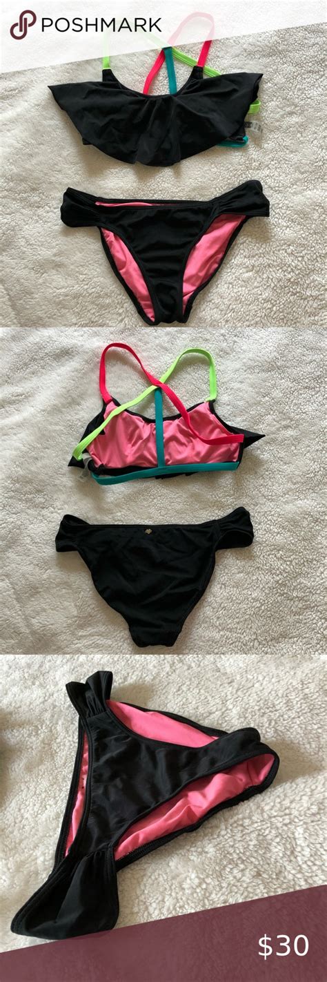 VICTORIAS SECRET PINK SWIM SET MULTICOLOR SIZE XS Swim Sets Pink